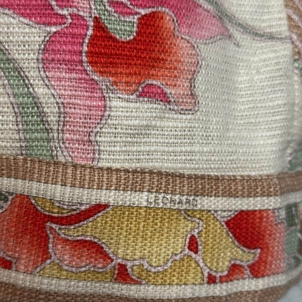 Vintage Leonard Paris Luxury Cape Blazer‎ Linen Blend Floral Chic S/M Luxury - Picture 4 of 12